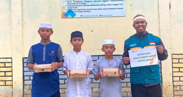 Berbagi Keberkahan, WIZ Sinjai Rutin Salurkan Hidangan Berbuka Puasa Santri Tahfidz Qur'an